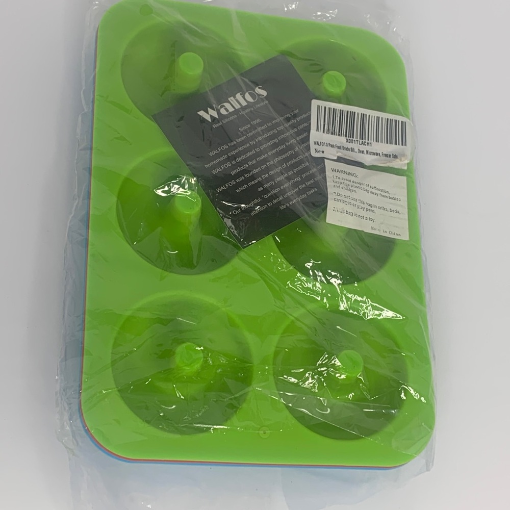New Walfos 3 Pack Mini Donut Bagel Non Stick Molds